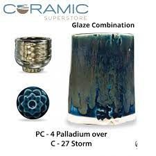 Palladium PC-04 over Storm C-27 Pottery Cone 5 Glaze Combination Amaco Palladium, Palladium Glaze, Cone 5 Glaze, Amaco Brent, Glaze Combinations, Metallic Glaze, Amaco Glazes, Fool Gold, Pottery Glazes