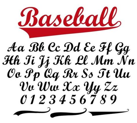 Tattoo Font Styles, Numbers Tattoo, Baseball Font, Tattoo Font For Men, Baseball Letters, Jersey Font, Police Logo, Tattoo Fonts Alphabet, Tattoo Fonts Cursive