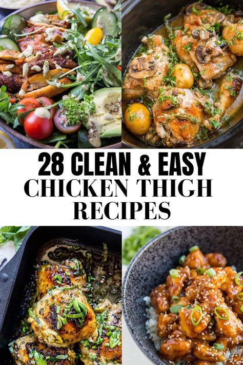 Easy Recipes For Chicken, Chicken Recipes No Dairy, Recipes For Chicken Thighs, Chicken Recipes Dairy Free, Best Chicken Thigh Recipe, Chicken Thighs Dinner, Healthy Chicken Thigh Recipes, Clean Eating Chicken, Paleo Chicken Recipes