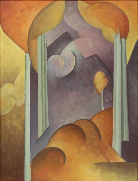 Art Deco Landscape, Frida Kahlo Paintings, Kahlo Paintings, Modernist Art, Frame Image, American School, Landscape Abstract, Abstract Oil Painting, Machine Learning Models