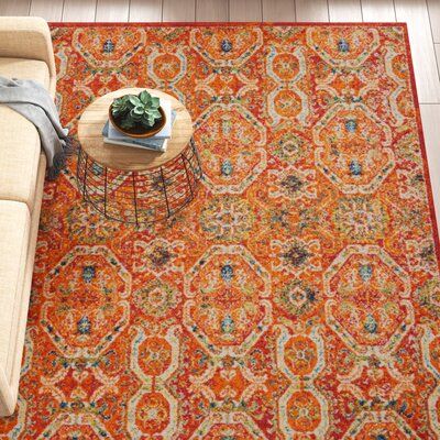 Orange And Green Rugs, Orange Area Rug Living Room, Burnt Orange Rug Bedroom, Green Orange Rug, Burnt Orange Rug Living Room, Orange And Green Rug, Colorful Area Rugs In Living Room, Colorful Rugs In Living Room, Mcm Rug