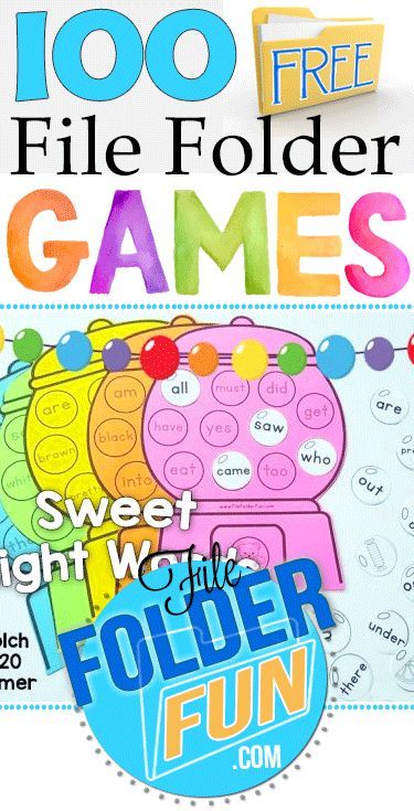 Download Game Game Play: This game is designed for up to five players, however you can add additional players by printing more gameboards and gumballs. Each player chooses a gumball machine as their board.  Gumballs go into a small jar (that can’t bee seen through) in the center.  Children take turns drawing a gumball, reading … Printable File Folder Games, Kindergarten Sight Word Games, Reading Center, File Folder Activities, The Oregon Trail, File Folder Games, Sight Words Kindergarten, Folder Games, Sight Word Games