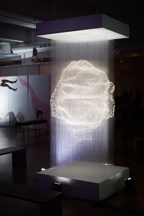 Water Projection Installation, Immersive Interactive Experience, Immersive Experience Art Installations, Hologram Installation, Immersive Experience Design, Immersive Lighting, Immersive Room, Led Light Art, Brick Interior Design