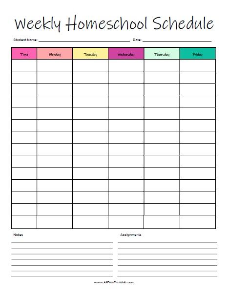 Free Printable Weekly Homeschool Schedule Monday To Friday Schedule Template, Schedule Monday To Friday, Homeschool Daily Planner, School Schedule Printable, Homeschool Schedule Printable, Schedule Printable Free, Homeschool Attendance, Homeschool Schedule Template, Homeschool Daily Schedule