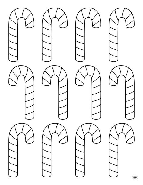 Candy Cane Worksheets Free Printable, Christmas Candy Template, Candy Cane Art Preschool, Free Printable Gumdrop Template, Candy Cane Coloring Pages Free Printable, Christmas Candy Coloring Pages, Free Christmas Patterns Printables, Candy Cane Pattern Template, Candy Coloring Pages Free Printable