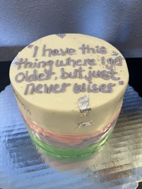 Lyric Birthday Cake, Song Birthday Cake, Cake Captions, Cake Song, 14th Birthday Cakes, 15th Birthday Cakes, Picnic Birthday Party, Cake Writing, Taylor Swift Birthday