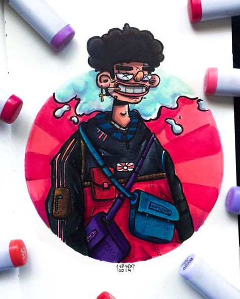 Gawx Art, Doddle Art, Arte Doodle, Copic Marker Art, Doodle Characters, Cool Doodles, Graffiti Doodles, Posca Art, Doodle Art Drawing