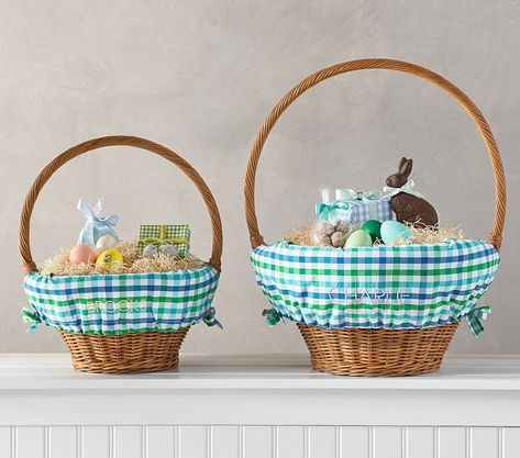 Easter Basket Ideas for Little Boys - Lattes, Lilacs, & Lullabies Easter Basket Liner, Yarn Crafts For Kids, Easy Yarn Crafts, Pb Kids, Lamb Decorations, Basket Liners, Easter Basket Diy, Easter Bunny Decorations, Easter Crafts For Kids