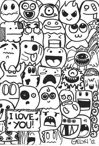 Doodles Easy, Doodle Art Letters, Beautiful Tumblr, Doodle Art Flowers, Doodle Characters, Cute Easy Doodles, Drawing Ideas Easy, Easy Doodle, Cool Doodles