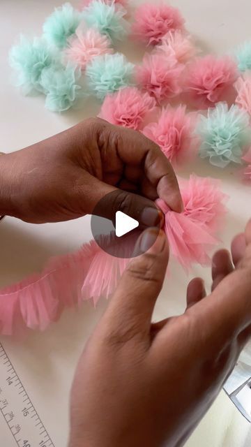 How To Make Net Flowers For Dress, Net Flower Making, Flower Making With Cloth, Net Design, July 12, Lace Making, Flower Making, Rose Flower, Dress Making