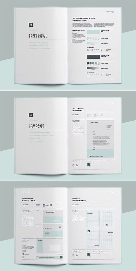 Minimal and Professional Brand Manual Brochure Template InDesign. 36 Pages. A4 and US Letter Size. Workbook Layout, Professional Brochure Design, Annual Report Layout, Brand Guidelines Design, Guideline Template, Corporate Stationery, Manual Design, Professional Brochure, Brand Manual