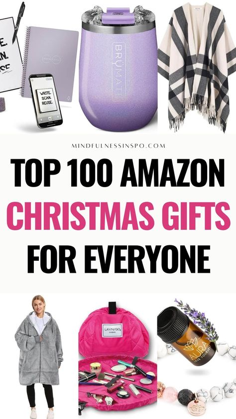 top 100 Amazon Christmas gifts for everyone on mindfulnessinspo.com Comfy Christmas Gifts, Christmas Gift Mom Ideas, Christmas Gifts To Buy, What To Get Family For Christmas, Stocking Gifts For Friends, Gifts For Mothers Christmas, Christmas Gifts For A Friend, Useful Christmas Gifts For Women, Best Adult Christmas Gifts