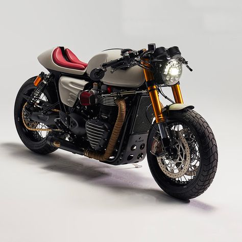 Triumph Thruxton RS cafe racer by Tamarit Motorcycles. Thruxton Rs, Homemade Motorcycle, Triumph Cafe Racer, Best Motorbike, Triumph Bikes, Мотоциклы Cafe Racers, Triumph Thruxton, Bike Exif, Motorcycle Pictures