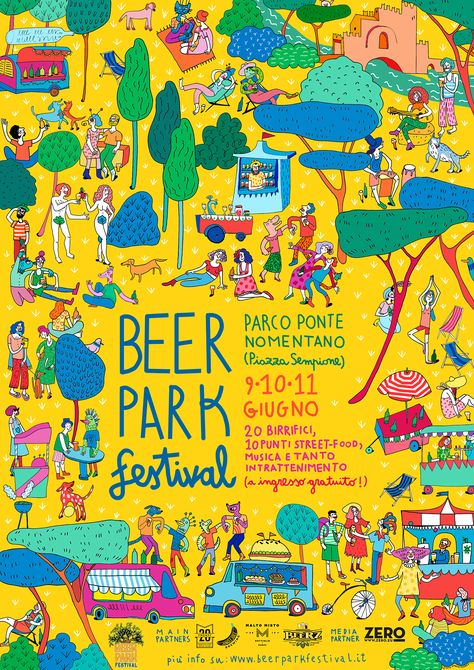 Bike Festival Poster, City Festival Poster, School Festival Poster, Street Festival Poster, Music Festival Poster Illustration, Food Festival Illustration, Poster Food Festival, Family Festival Poster, Music Festival Poster Design Inspiration