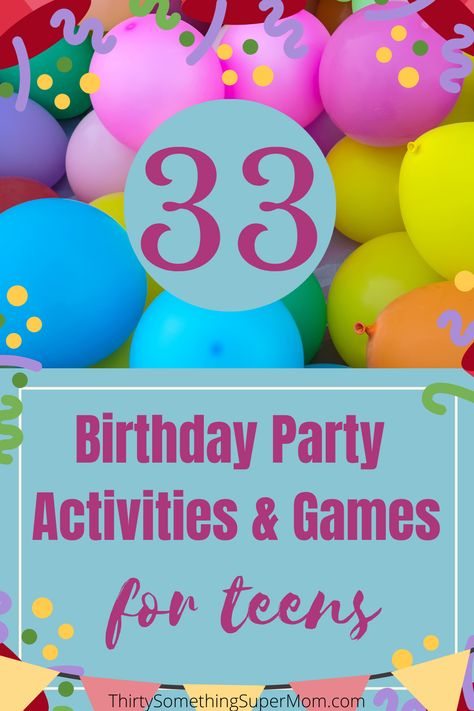 birthday party activities for teens Activities For A Teenage Birthday Party, Party Activities Sweet 16, 16 Birthday Party Activities, Party Game Ideas For Teens, Birthday Activities For Teens, Teenage Birthday Party Ideas, Outside Birthday Parties, Fun Games For Teenagers, Party Games For Teens