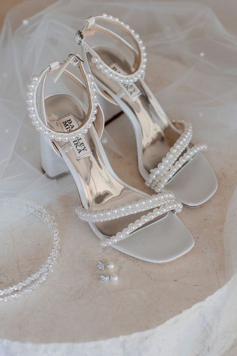 Wedding Heels Brides, Bride Heels, Elegant Wedding Shoes, Pearl Wedding Shoes, Fun Wedding Shoes, Wedding Shoes Bride, White Wedding Shoes, Prom Heels, Bridal Heels