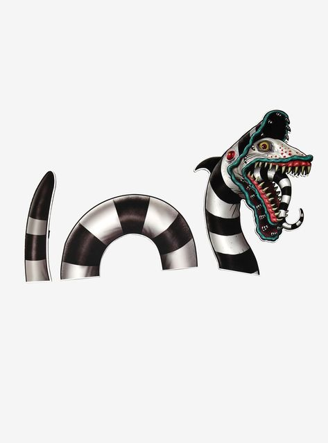 Beetlejuice Sandworm Drawing, Sand Worm Beetlejuice, Sandworm Tattoo, Beetlejuice Snake, Beetlejuice Tattoo, Beatle Juice, Beetlejuice Cartoon, Beetlejuice Sandworm, Pumpkin Tattoo