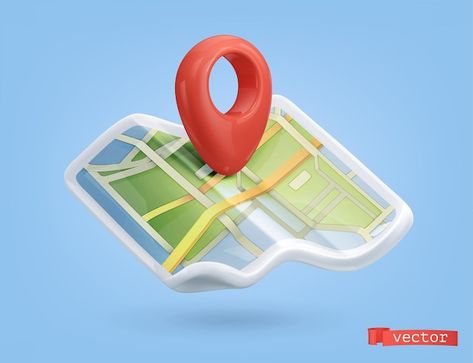 C4d Art, Gloves Illustration, Map Icon, 3d Map, Map Icons, 3d City, Location Icon, 3d Vector, Map Graphic