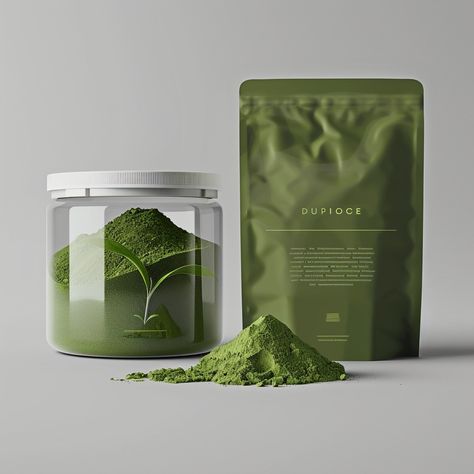 Powder Supplement Packaging, Food Powder Packaging, Drink Powder Packaging, Tea Powder Packaging Design, Health Supplements Packaging, Matcha Packaging Design, Supplement Photoshoot, Supplements Packaging Design, Supplements Design