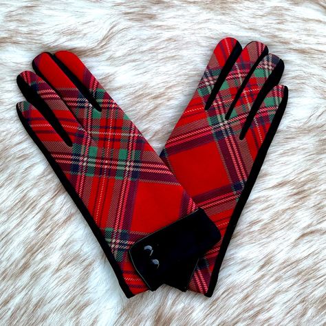 Nwt Classic Red Plaid Button Accent Cuff Smart Gloves. Size : One Size Material : 90% Polyester, 10% Spandex Smart Touch Classic Checkered Button Accented Cuff Smart Gloves Smart Gloves, Classy Shoes, Red Plaid, Gloves, Fashion Accessories, Cuff, Plaid, Spandex, Red