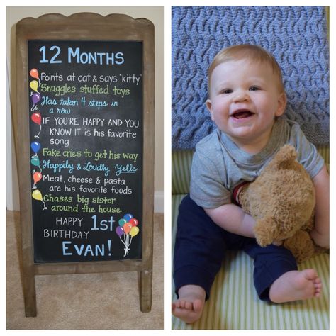 12 Months Baby Chalkboard 10 Month Milestones, Baby Milestones Pictures, Monthly Baby Photos, Milestone Pictures, Wedding Photoshoot Poses, Baby Boy Photography, Baby Boy Room Nursery, Baby Keepsake, Baby Quotes