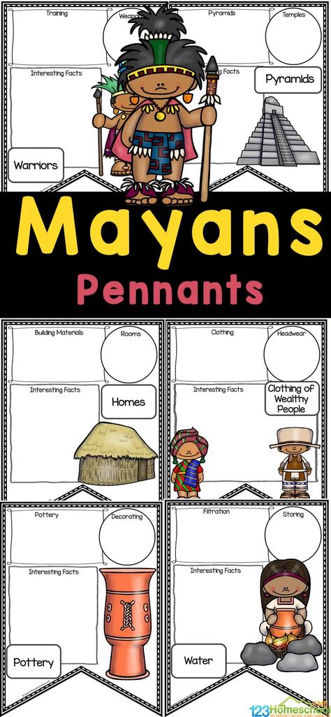 If you are taking children about ancient civilizations of Meso America you will undobutedly discuss Who Were the Mayans! This activity lets kids fill out what they what were the mayans known for. Students from kindergarten, first grade, 2nd grade, 3rd grade, 4th grdae, 5th grade, 6th grade, and junior high students will learn where did the mayans live in this engaging history lesson. Early World Civilizations First Grade, Ancient American Civilizations, Ckla Amplify 2nd Grade, Mayan Activities For Kids, Mayan Activities, Mayans For Kids, Ancient Civilizations Lessons, Ancient Civilizations Projects, Japan For Kids