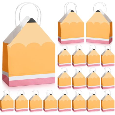 PRICES MAY VARY. Sufficient Quantity: you will receive 12 pieces of teacher appreciation gift bags in a cute pencil shape, lovely and stylish, allowing you to wrapping gifts for your teachers or students on meaningful days Quality Material: these teacher gift bags, made from durable paper, demonstrate sturdiness and longevity, each bag, resistant to wear and tear, holds your gifts, showcasing appreciation for your teacher, ideal for teacher appreciation gift bag needs Cute Yellow Pencil Design: Back To School Goodie Bags For Students, Teacher Shower Party, Back To School Gifts For Students, Mountain Classroom, School Merch, Teacher Appreciation Gifts Printables, Back To School Teacher Gifts, Teacher Gift Bags, Thanks Teacher