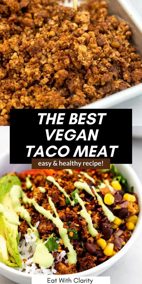 Vegan Taco Meat Recipe, Walnut Taco Meat, Vegan Taco Meat, Taco Meat Recipe, Vegan Tacos Meat, Vegan Meat Recipe, Tofu Tacos, Vegan Taco, Taco Meat Recipes