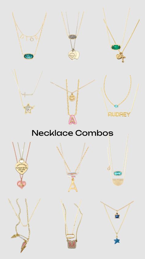 Necklace Combos, Preppy Accessories, Necklace Combo, Surf Jewelry, Preppy Jewelry, Jewelry Accessories Ideas, Nail Jewelry, Jewelry Essentials, Stacked Jewelry