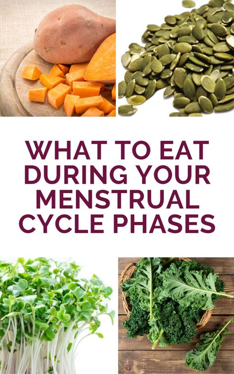 What to Eat During Your Menstrual Cycle - Live Simply Healthy Sweet Potato Lentil Curry, Cycling Food, Cycle Phases, Sweet Potato Lentil Soup, Menstrual Cycle Phases, Period Blood, Follicle Stimulating Hormone, Seed Cycling, Raw Pumpkin Seeds