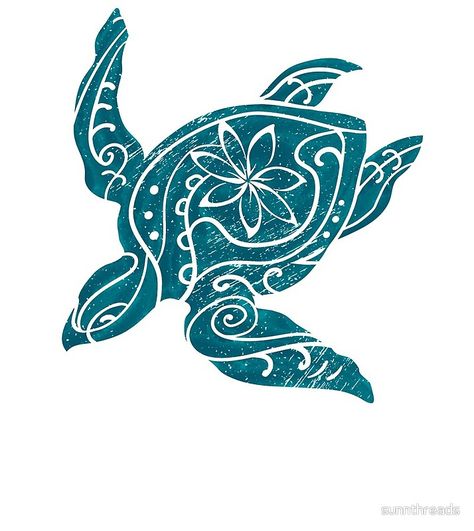 Vintage Hawaiian Tribal Turtle Fiji Turtle Tattoo, Hawaiian Mandala, Hawaiian Sea Turtle Tattoo, Hawaiian Drawing, Tattoos Turtle, Hawaiian Turtle Tattoos, Giraffe Tattoo, Deco Surf, Turtle Silhouette