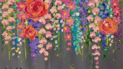 15 Easy Ways To Paint Flowers & Turn Them Into Art Flower Step By Step, Easy Flower Painting, Live Painting, Acrylic Painting Tutorials, Trendy Flowers, Acrylic Flowers, Beginner Painting, Acrylic Canvas, Flower Tutorial