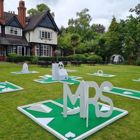 Mobile Crazy Golf! Crazy Golf, Birthday Packages, Outdoor Furniture Plans, Wedding 2025, College Fun, Bespoke Wedding, Entertaining Guests, Wedding Package, Team Building