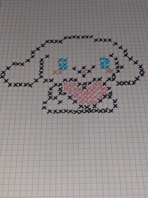 Pixel Art Sanrio, Images Hello Kitty, Graph Paper Drawings, Easy Pixel Art, Pixel Art Templates, Easy Handmade, Pixel Drawing, Pix Art, Pixel Art Grid