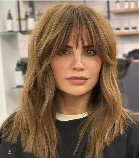 Front Bangs Hairstyles, Front Bangs, Layered Haircuts With Bangs, Long Face Shapes, Bob Hairstyles With Bangs, How To Style Bangs, Fringe Hairstyles, Long Hair With Bangs, Trendy Haircuts