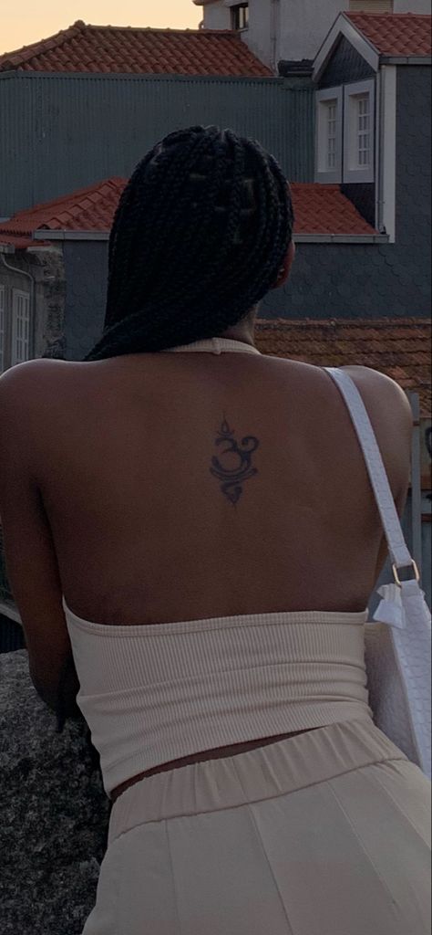 Center Back Tattoo, Oshun Tattoo, Round Tattoos, Plus Size Tattoos, Round Tattoo, Spiritual Tattoo, Tattoo Women, Back Tattoo Women, Back Tattoos