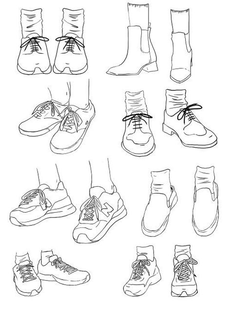 Shoes Drawing Reference, Skitse Bog, Drawing Shoes, Corak Menjahit, Shoes Drawing, Fashion Design Drawings, Anime Drawings Tutorials, Sketch Art, Drawing Base