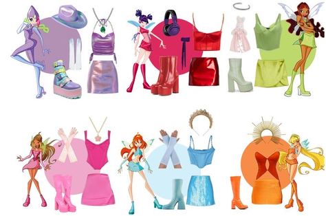 Hi Flora Winx Fairy Costume, Bloom Winx Club Halloween Costume, Winx Halloween Costume Group, Wix Club Costume, Bloom Winx Outfit Ideas, Wind Club Halloween Costume, Flora Winx Club Outfit Halloween, Cute Group Costume Ideas, Wink Club Costume