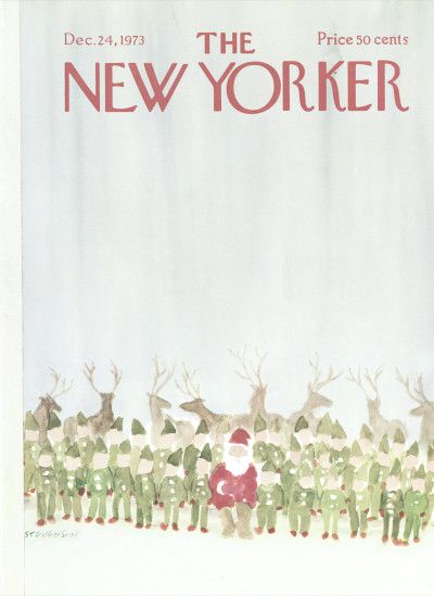 New Yorker Christmas, New Yorker December, The New Yorker Magazine, New Yorker Magazine, New Yorker Covers, Christmas Portraits, Christmas Cover, December 24th, Christmas Poster