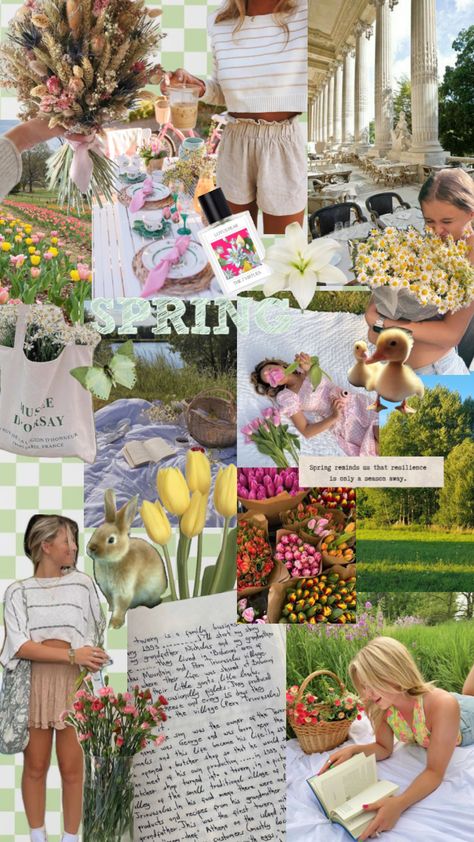 Winter To Spring Aesthetic, Spring Aesthetic Moodboard, Spring 2024 Aesthetic, Spring Color Aesthetic, Warm Spring Aesthetic, Spring Mood Board Aesthetic, Primavera Aesthetic, May Mood Board, Springtime Aesthetic