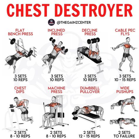 Chest And Arm Workout, Arm Workout Men, Chest And Tricep Workout, Chest Workout Women, Arm Training, Chest Workout For Men, Chest Workout Routine, Workout Man, Latihan Dada