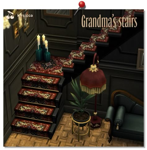 Sims 4 Stairs Cc, Sims 4 Stairs, Sims 4 Victorian House, Sims 4 Cc Goth, Sims 4 Builds, Sims 4 Mm Cc, Sims 4 Gameplay, Sims Building, Sims House Design