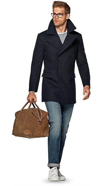 Navy Double Breasted Coat Navy Peacoat Outfit Men, Navy Peacoat Outfit, Peacoat Outfit Men, Navy Coat Outfit, Overcoat Outfit, Camel Dress Coat, Peacoat Outfit, Tweed Overcoat, Navy Peacoat