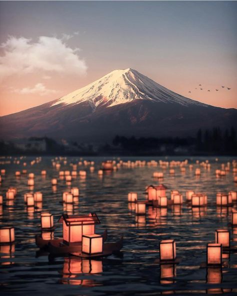 Mt. Fuji Lantern Floating at Lake Kawaguchiko has a history of 36 years since 1981. It is a ceremony where all can come together for a personal and collective moment of remembrance reflection and offering gratitude to those who have gone before us. All is welcome to write message on lantern and float own lantern  @annmcnaughty . . #travelingram #traveler #travelling#instatraveling #tourist #tourism #igtravel#visiting #mytravelgram #traveller#instapassport #instago #travels#traveltheworld #travel Yamanashi, Miyakojima, Gunung Fuji, City Wallpapers, Mount Fuji Japan, Monte Fuji, Matka Natura, Mont Fuji, Japan Photography