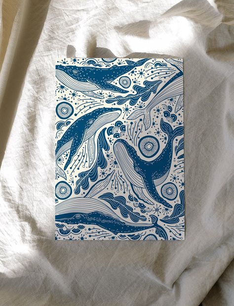 Whale, and the Ocean Art print, Postcard 5x7/ Humpback Whale Postcard/ Whale Art Print/ Animal Print/ + envelop Illustrated Humpback Whale, and the image of the Ocean with waves, coral reef by S0l * Size: 5"x7" / 18 pt * Coated Semigloss / Flat Matte UV Coating for Art print Flat Matte UV: Guards against moisture, smudging and smearing due to repeated handling. Lends a rich, subtle matte-finished appearance to the paper without adding a glossy shine.  * Uncoated backside for writing with a pen * Postcard Layout, Whale Art Print, Stone Shapes, Stone Steps, Whale Art, Humpback Whale, Art Inspiration Painting, Pottery Designs, Ocean Art