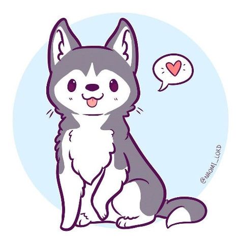 Quiz: Are You A Vampire, Fairy, Werewolf, Or Mermaid? Husky Drawing, Cute Dog Drawing, Cute Husky, Cute Kawaii Animals, Cute Animal Drawings Kawaii, Funny Illustration, Cute Kawaii Drawings, Anime Animals, Kawaii Animals