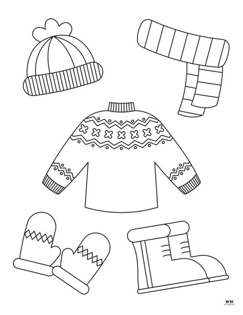 Choose from a wide variety of winter coloring pages for hours of indoor fun during the winter months! All pages can be printed from home. 100% FREE. Winter Worksheets For Preschool, Sweater Coloring Page, Winter Colouring Pages, Winter Coloring Pages Free Printable, Winter Worksheet, Winter Clip Art, Winter Worksheets, Winter Coloring Pages, Winter Crafts Preschool