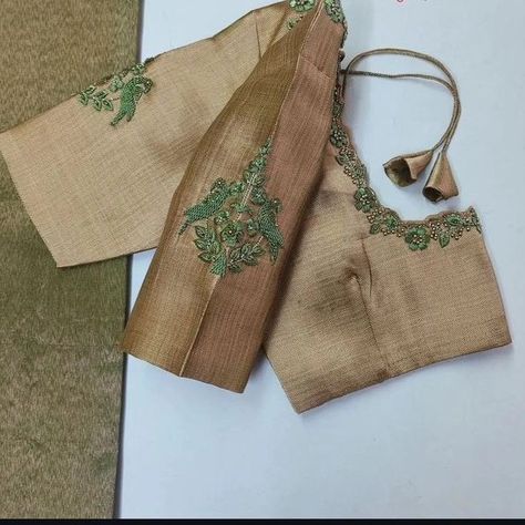 Dm@96404 90158 Designer French knot maggam work blouse Fabric: Halfpattu /Rawsilk Dispatch: 3days Price 2000unstiched 2550stitched Colours and sizes can be customised accordingly Knot Work Blouse Designs, Blouse Knot Designs, French Knot Embroidery Designs Blouse, Blouse Knot, Traditional Saree Blouse Designs, Cutwork Blouse, Boat Neck Blouse Design, Cotton Blouse Design, Maggam Work Blouse