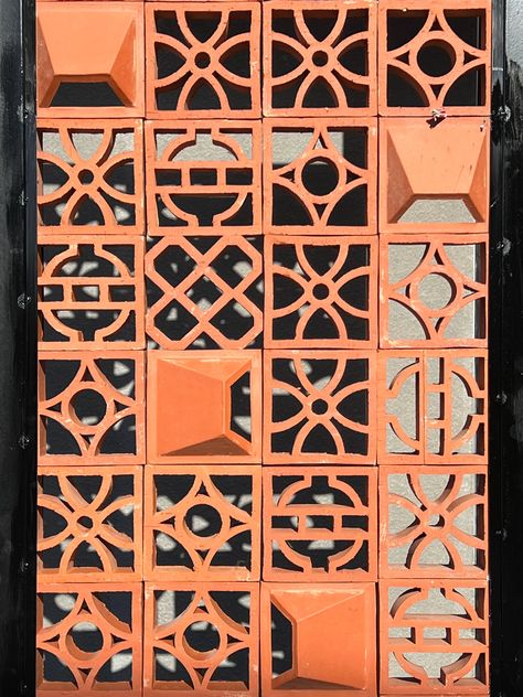 Terracotta Partition, Breezeway Bricks, Terracotta Jali, Vietnam Cafe, Veneer Texture, Breeze Block Wall, Eco House Design, Breeze Blocks, Terrace Garden Design