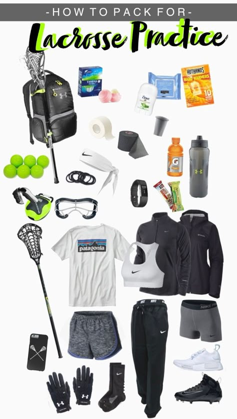 Lacrosse guide on what to pack, made by Taylor Tischler Workouts For Lacrosse Players, What To Keep In Your Lacrosse Bag, Lacrosse Game Outfit, Lacrosse Tournament Packing List, Lacrosse Bag Essentials, Lax Practice Outfits, Lacrosse Tips For Beginners, Womens Lacrosse Aesthetic, Women’s Lacrosse